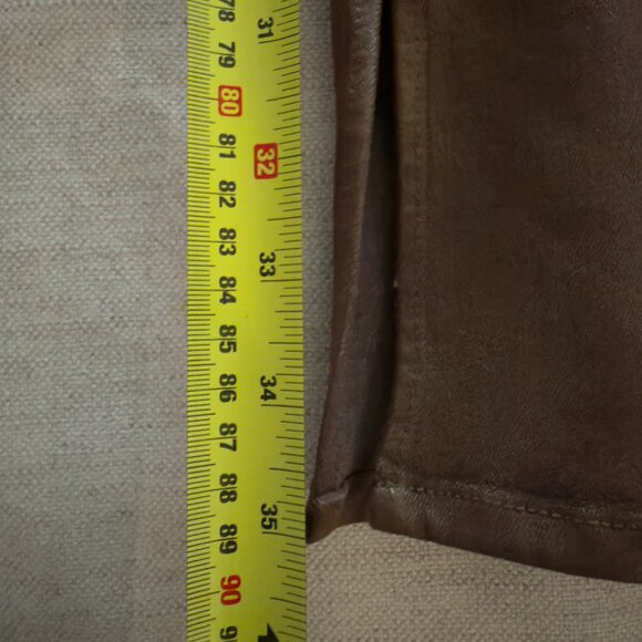 PAIGE Chocolate Shimmer Manhattan High-Rise | Size 27 & Tall Inseam - Picture 12 of 14